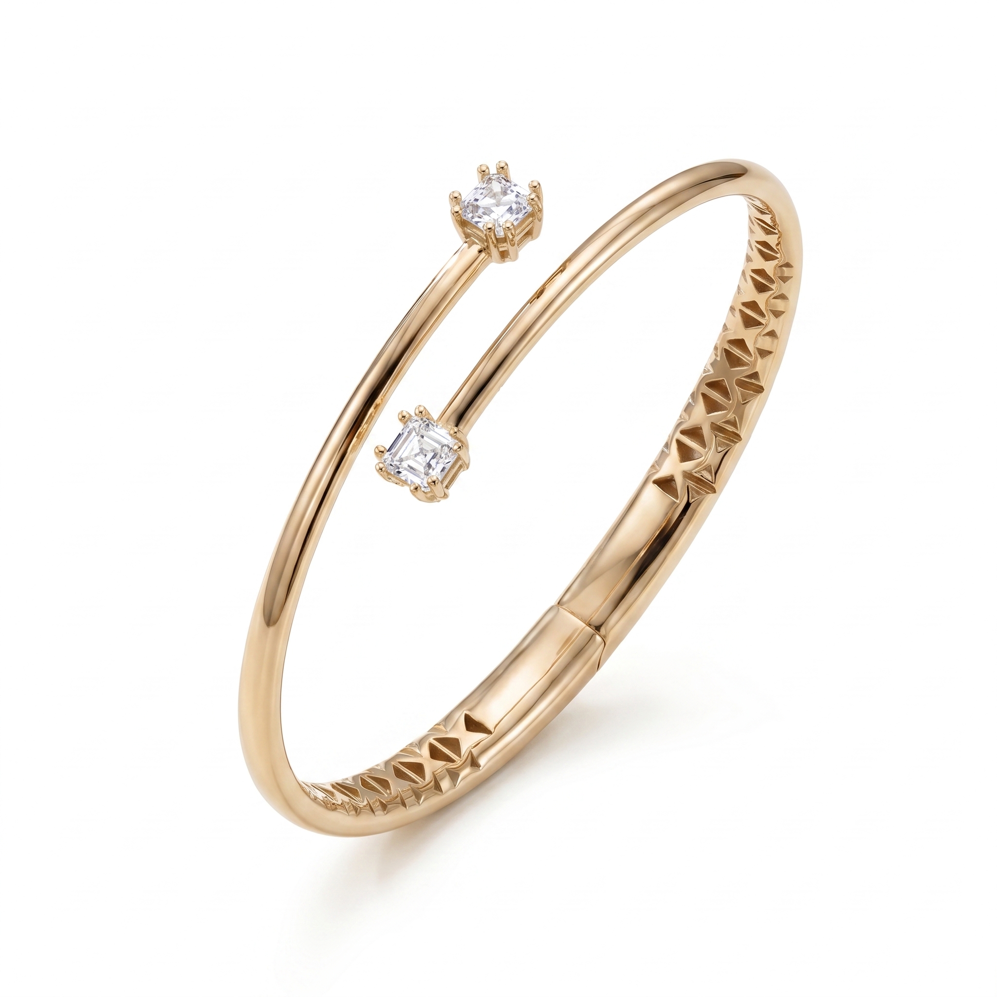intertwined triple band diamond ring