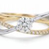 intertwined triple band diamond ring