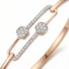 intertwined triple band diamond ring