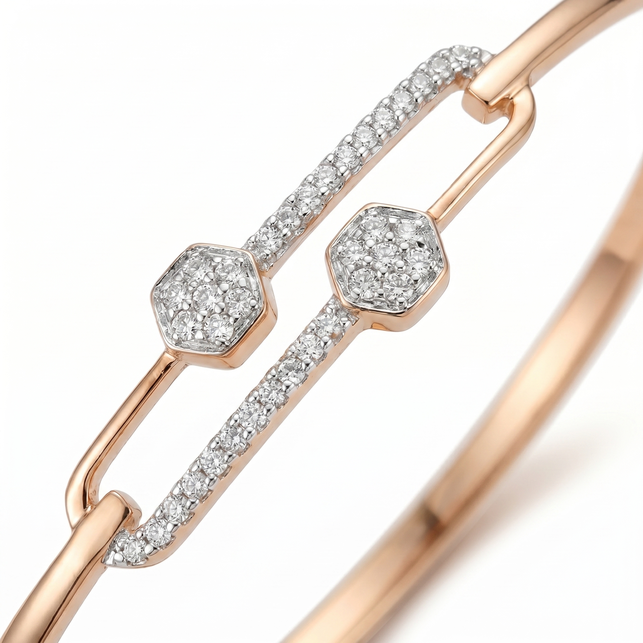 intertwined triple band diamond ring