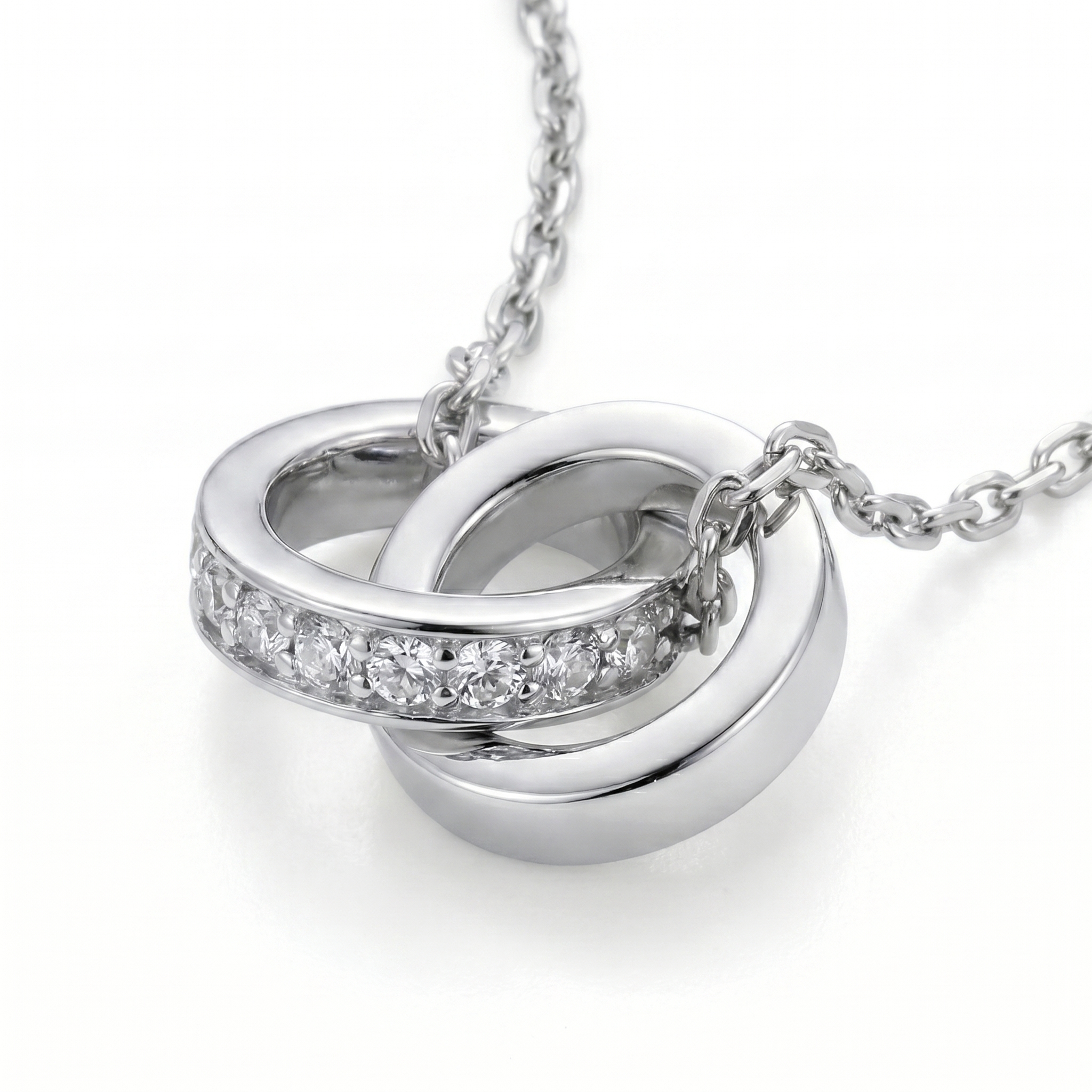 intertwined triple band diamond ring