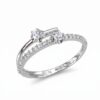 intertwined triple band diamond ring