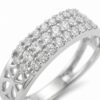intertwined triple band diamond ring