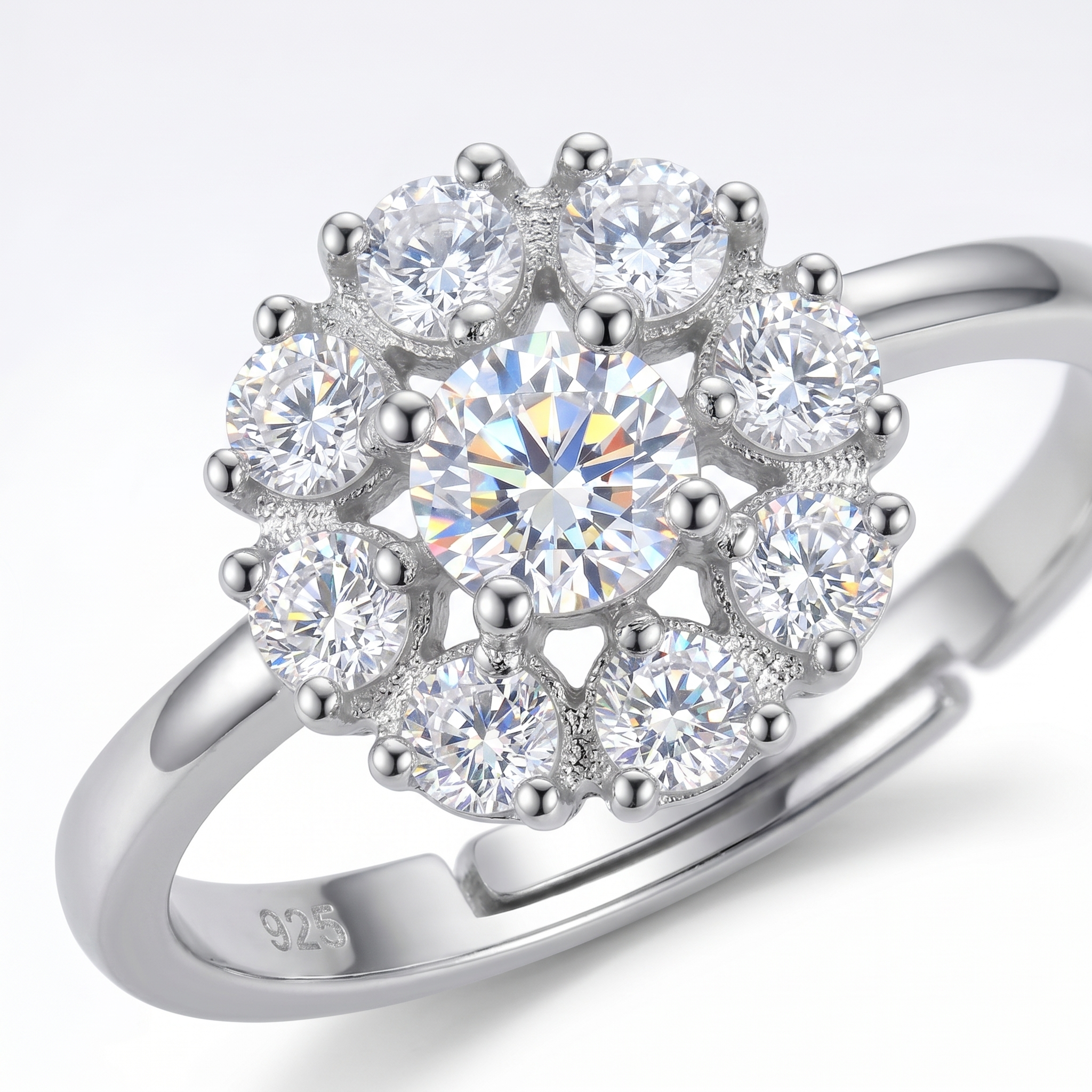 intertwined triple band diamond ring
