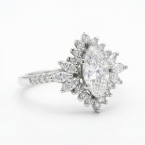 intertwined triple band diamond ring