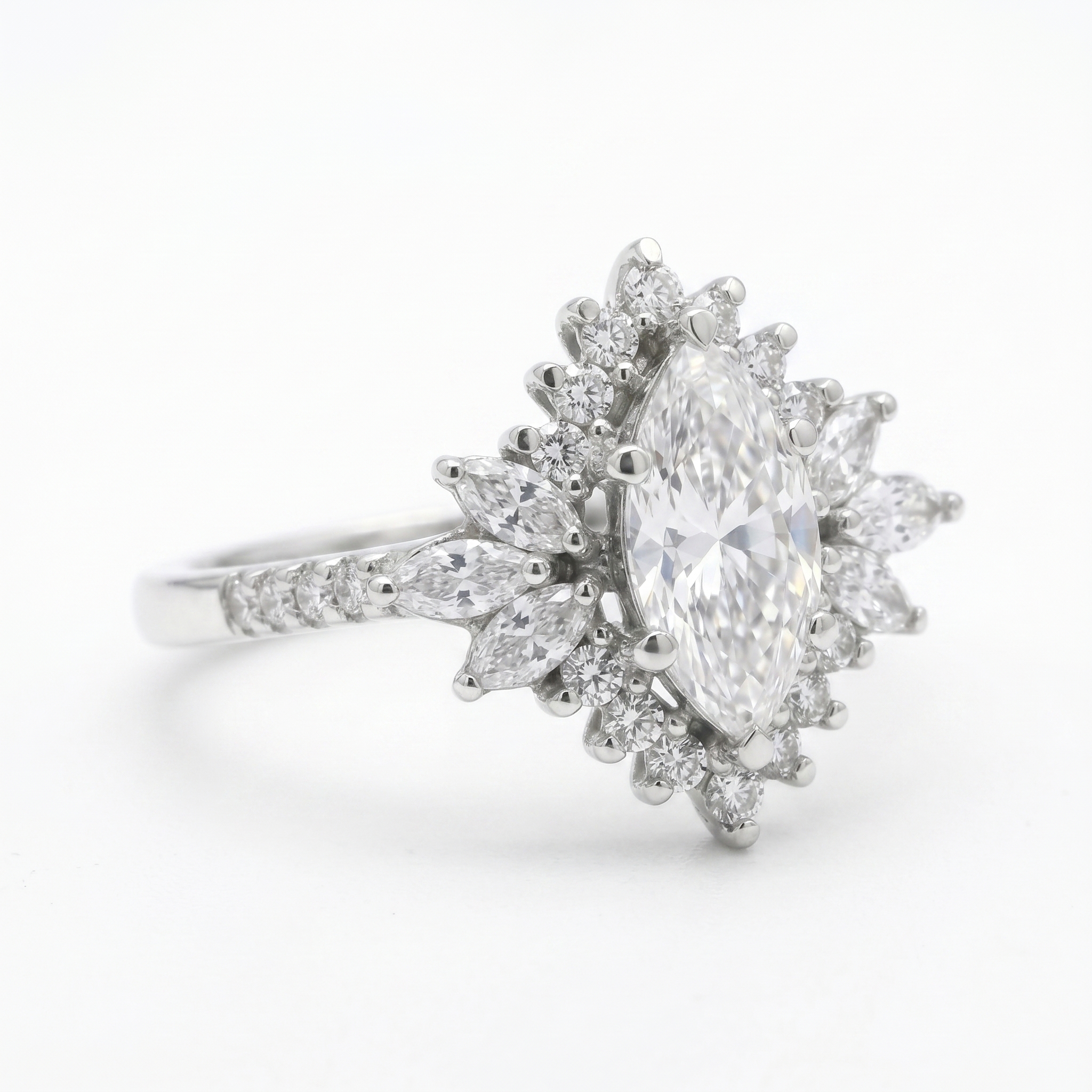 intertwined triple band diamond ring