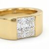 intertwined triple band diamond ring