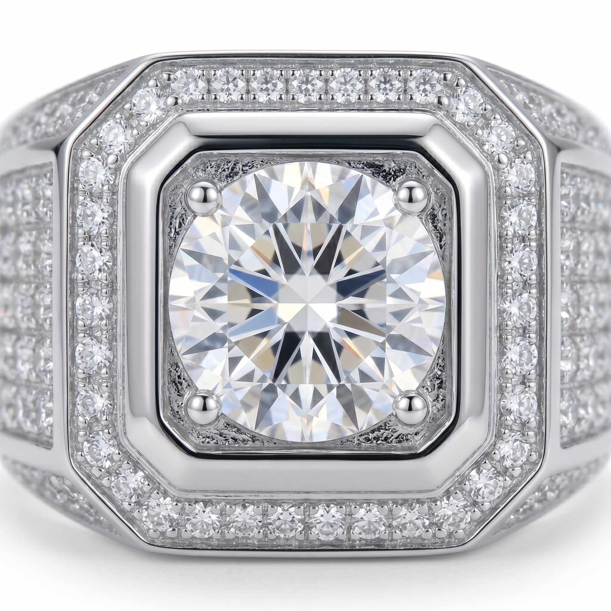 intertwined triple band diamond ring