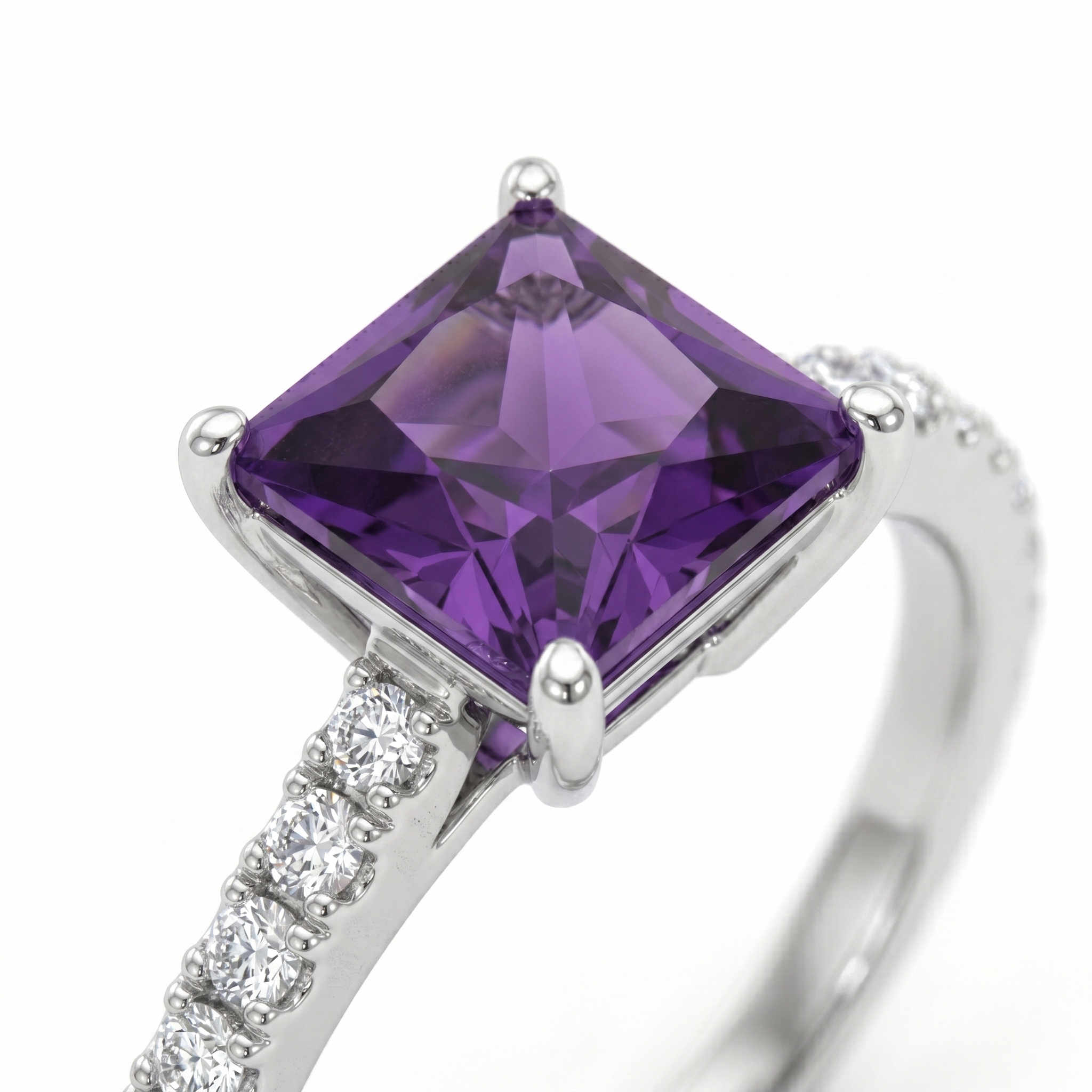 intertwined triple band diamond ring