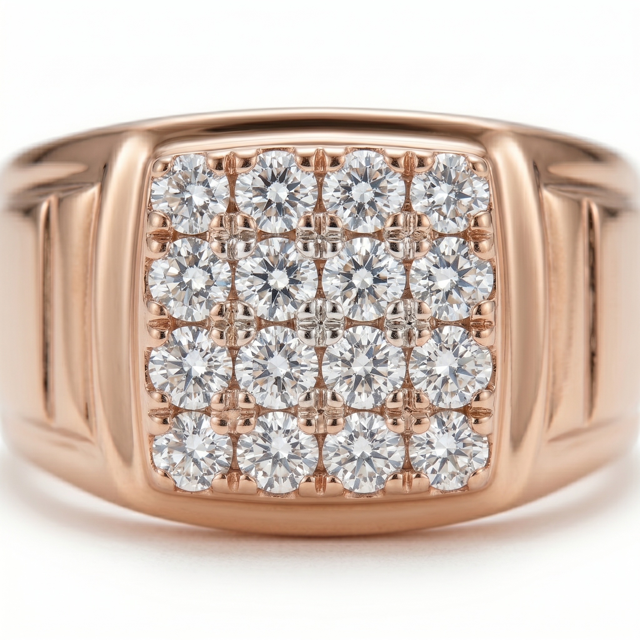 intertwined triple band diamond ring