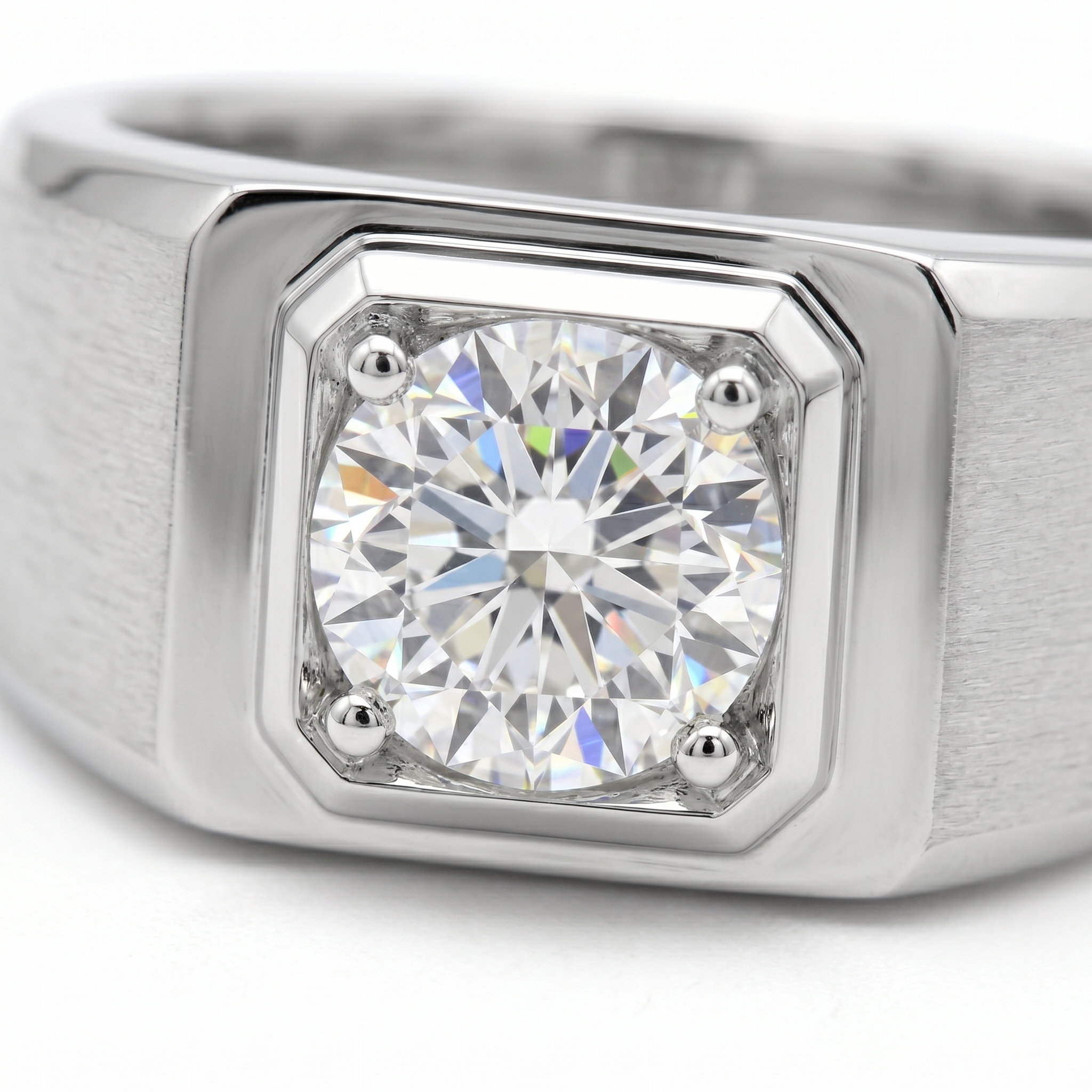 intertwined triple band diamond ring