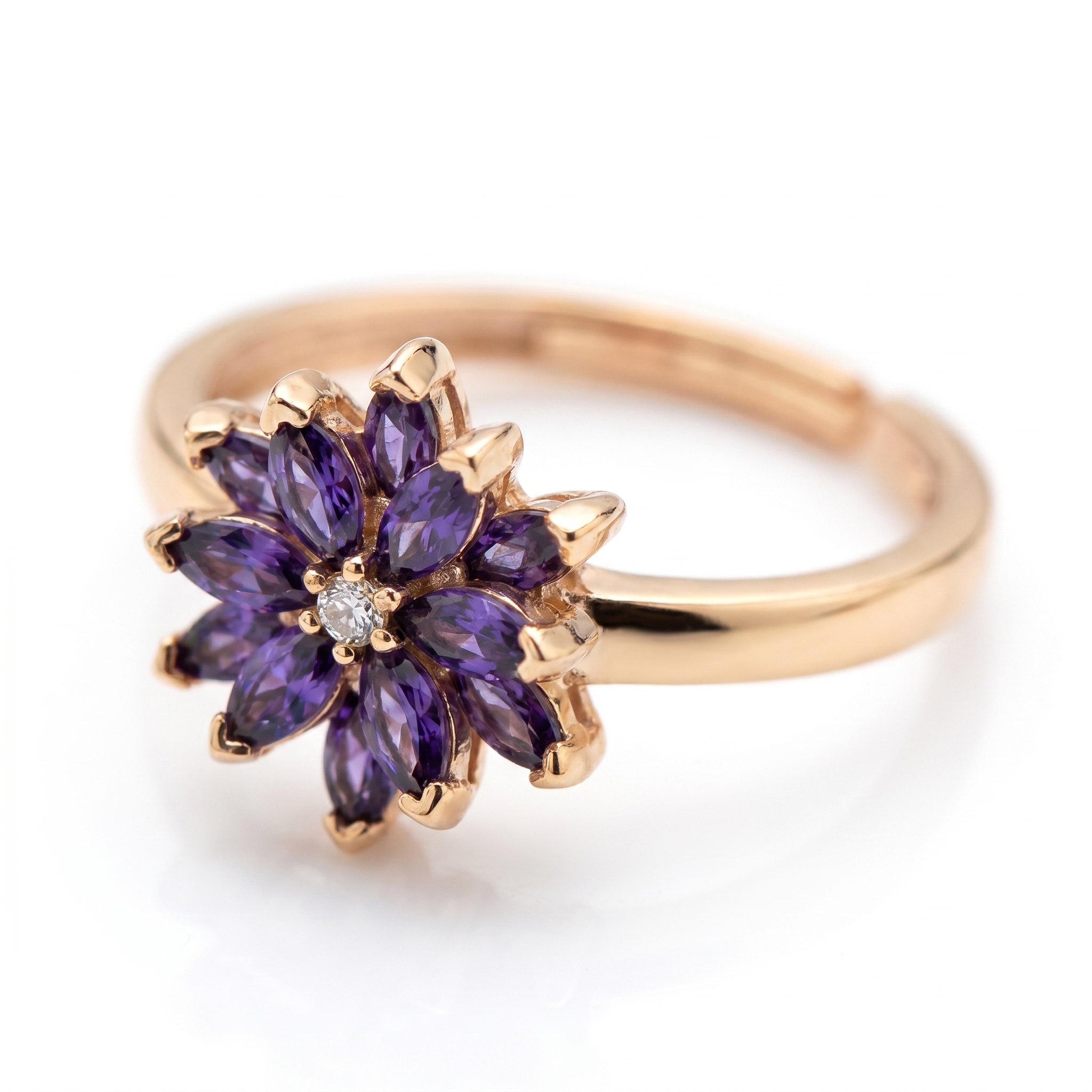 intertwined triple band diamond ring