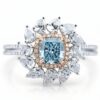 intertwined triple band diamond ring