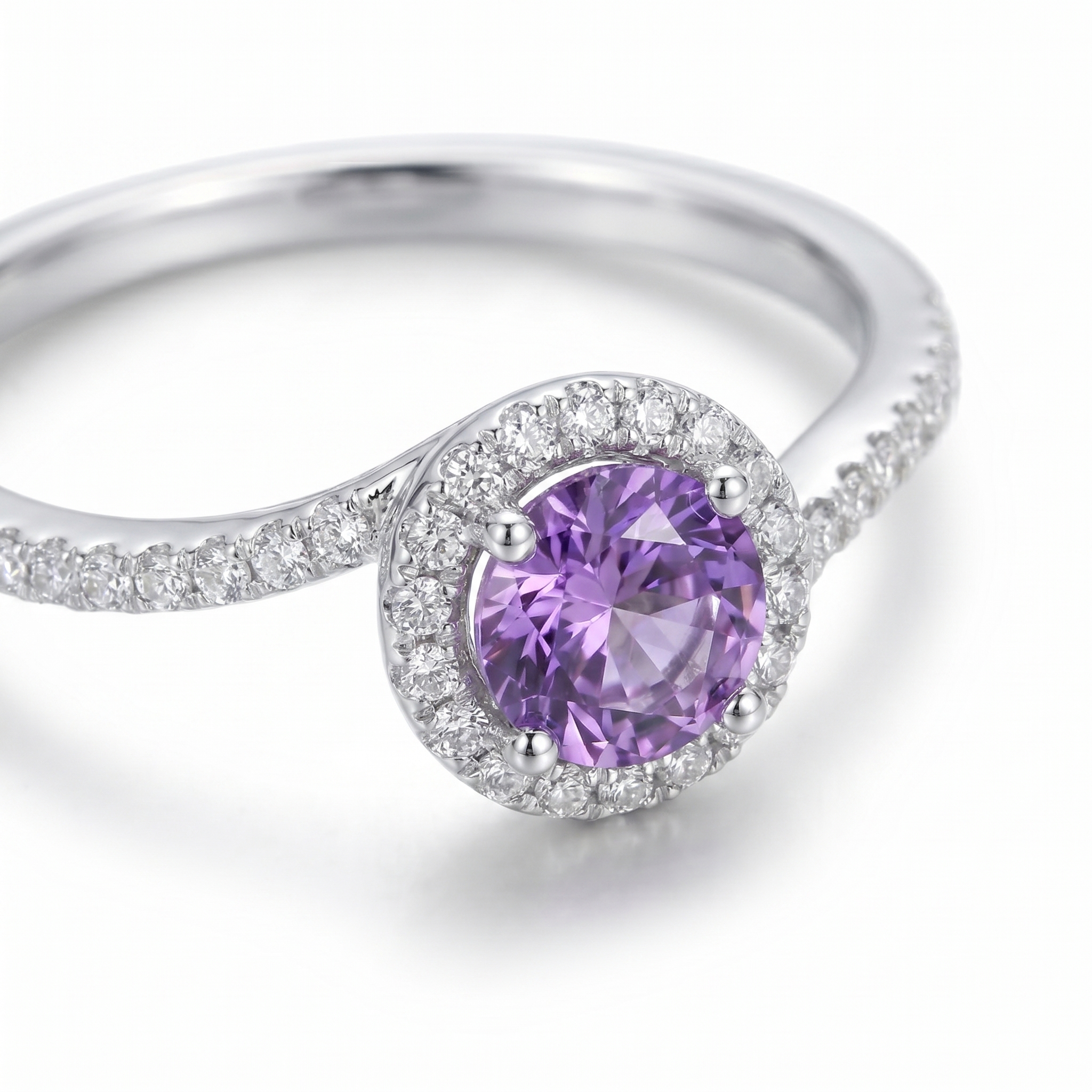 intertwined triple band diamond ring