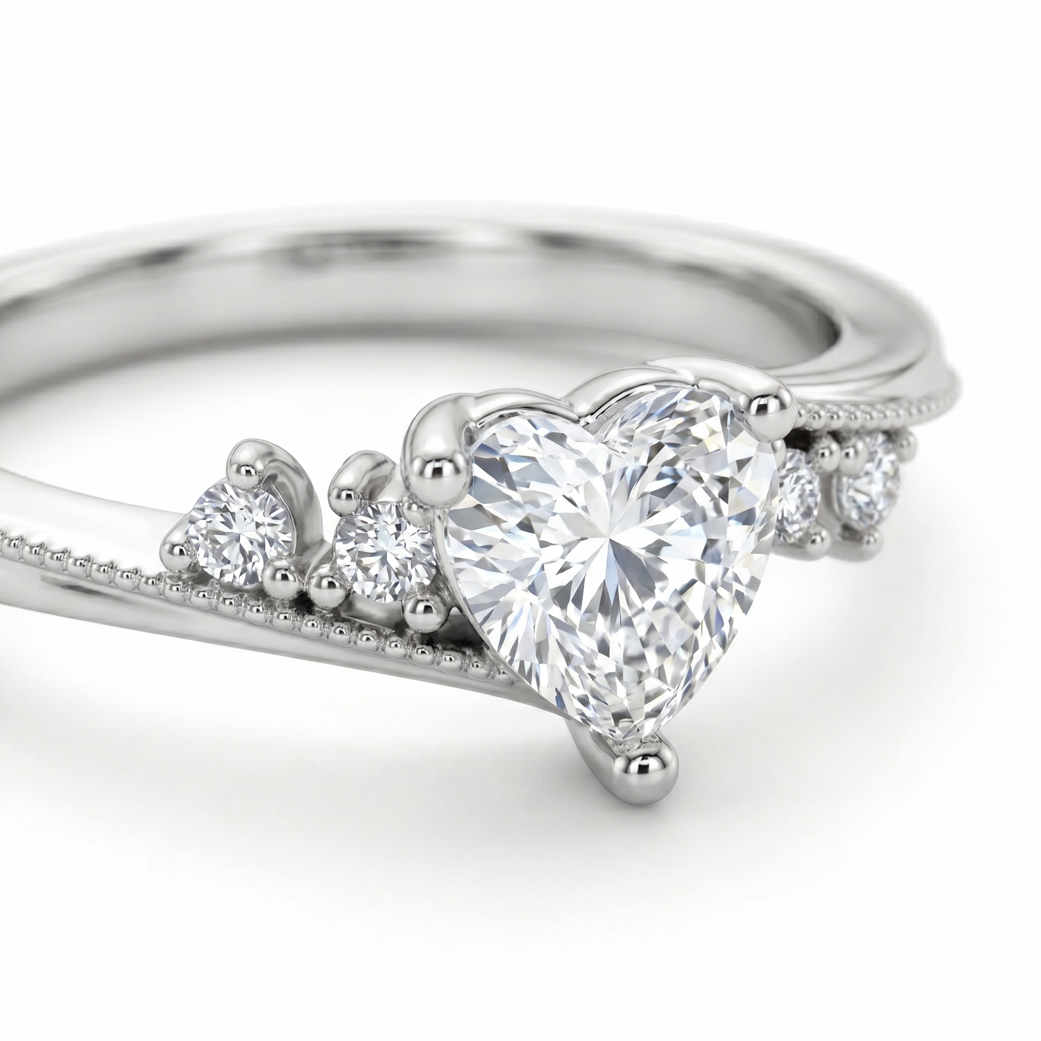 intertwined triple band diamond ring
