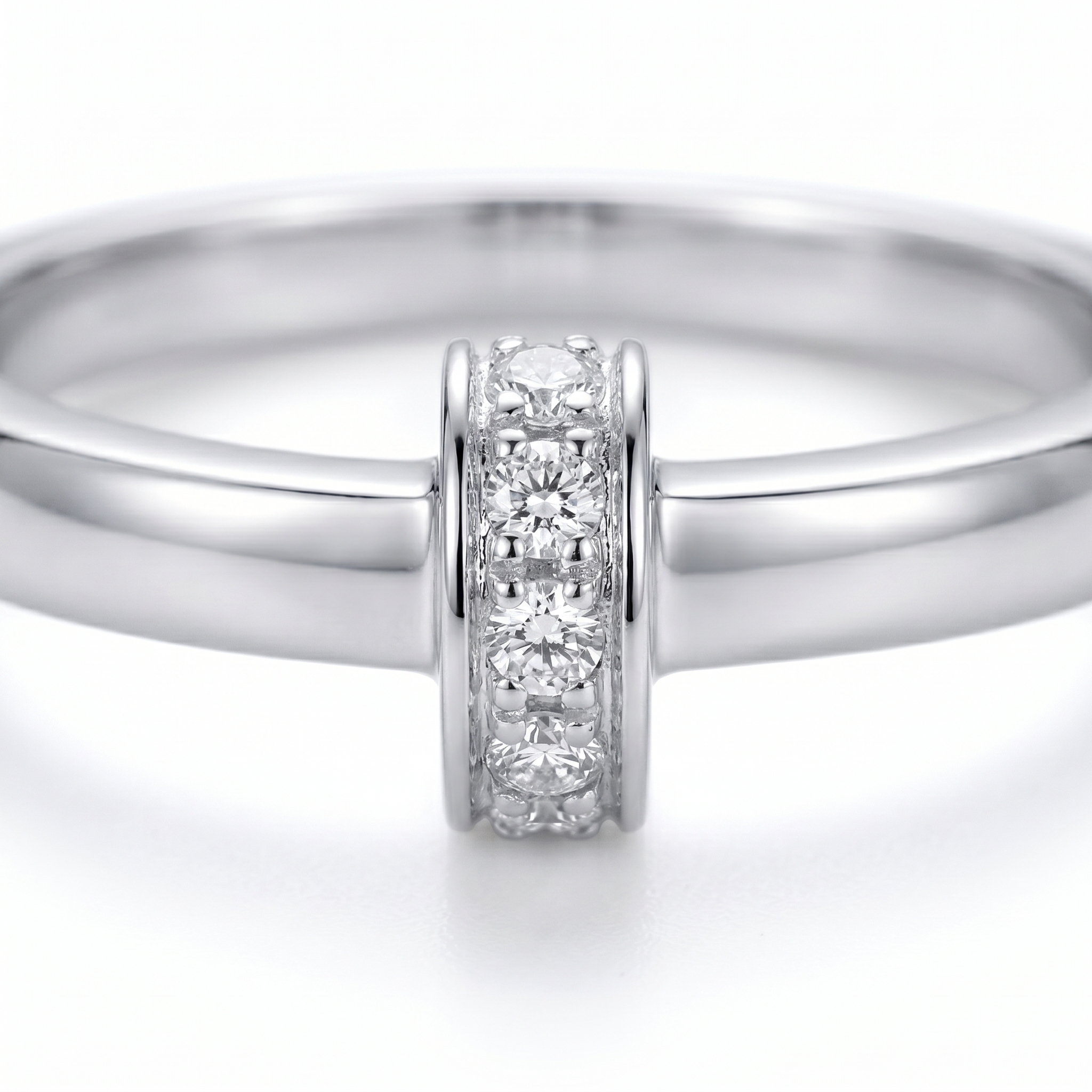 intertwined triple band diamond ring
