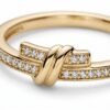 intertwined triple band diamond ring