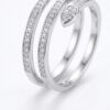 intertwined triple band diamond ring