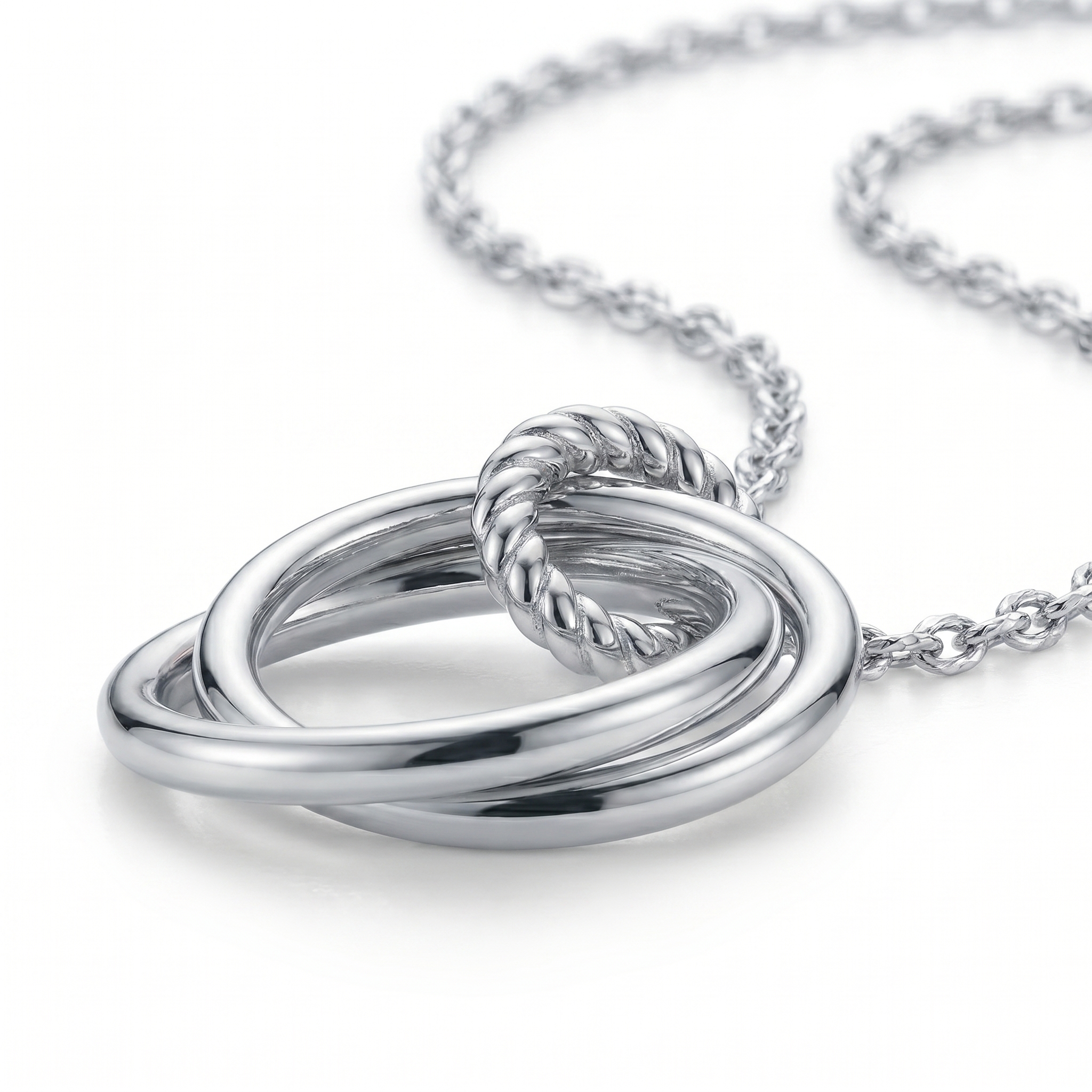 intertwined triple band diamond ring