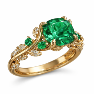 emerald vine luxe diamond ring