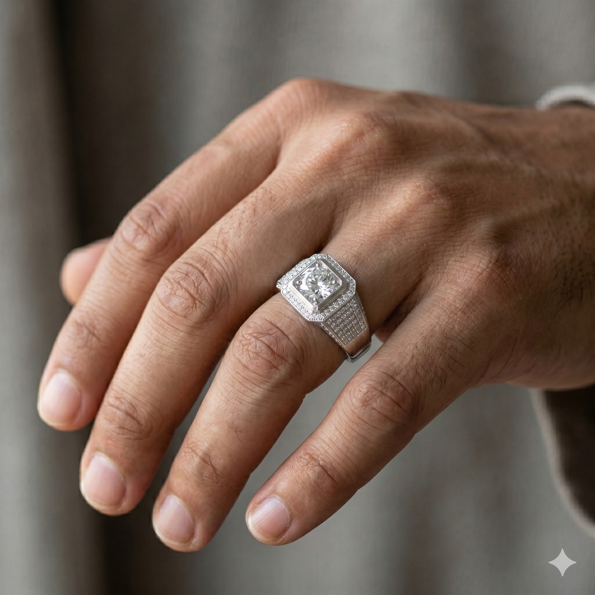intertwined triple band diamond ring