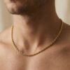 classic twisted rope gold chain necklace