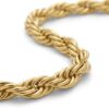 classic twisted rope gold chain necklace