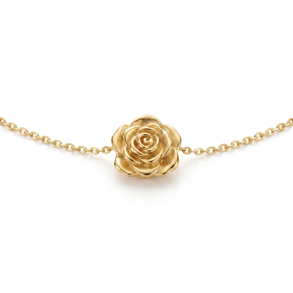 Étoile rose gold bloom pendant necklace