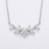 flora grace marquise cluster necklace