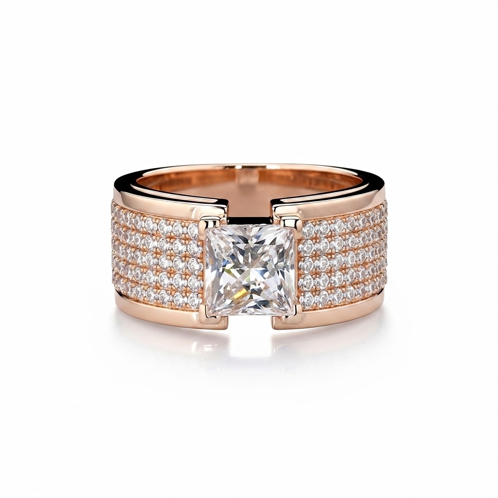 intertwined triple band diamond ring