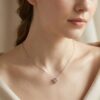 trinity glow interlocking rings necklace