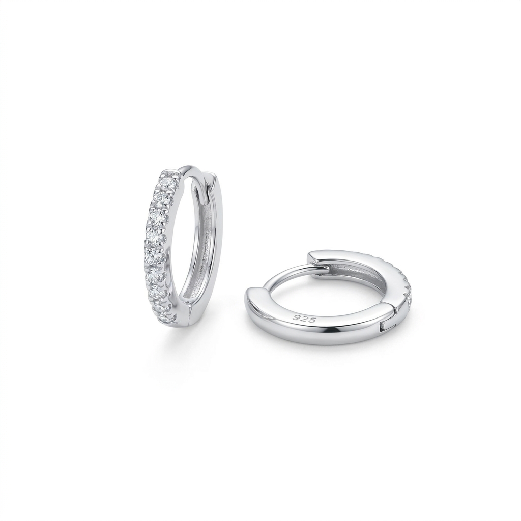 lustra pavé sparkle hoop earrings