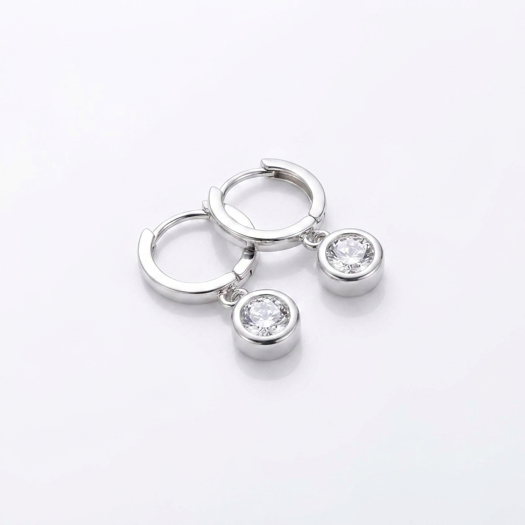 glazeia lumière drop hoop earrings