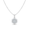 snowflake radiance cluster pendant necklace
