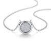luna spark pavé circle necklace