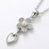 floral pearl drop pendant necklace
