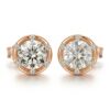 lumière halo diamond stud earrings