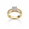 intertwined triple band diamond ring