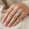 intertwined triple band diamond ring