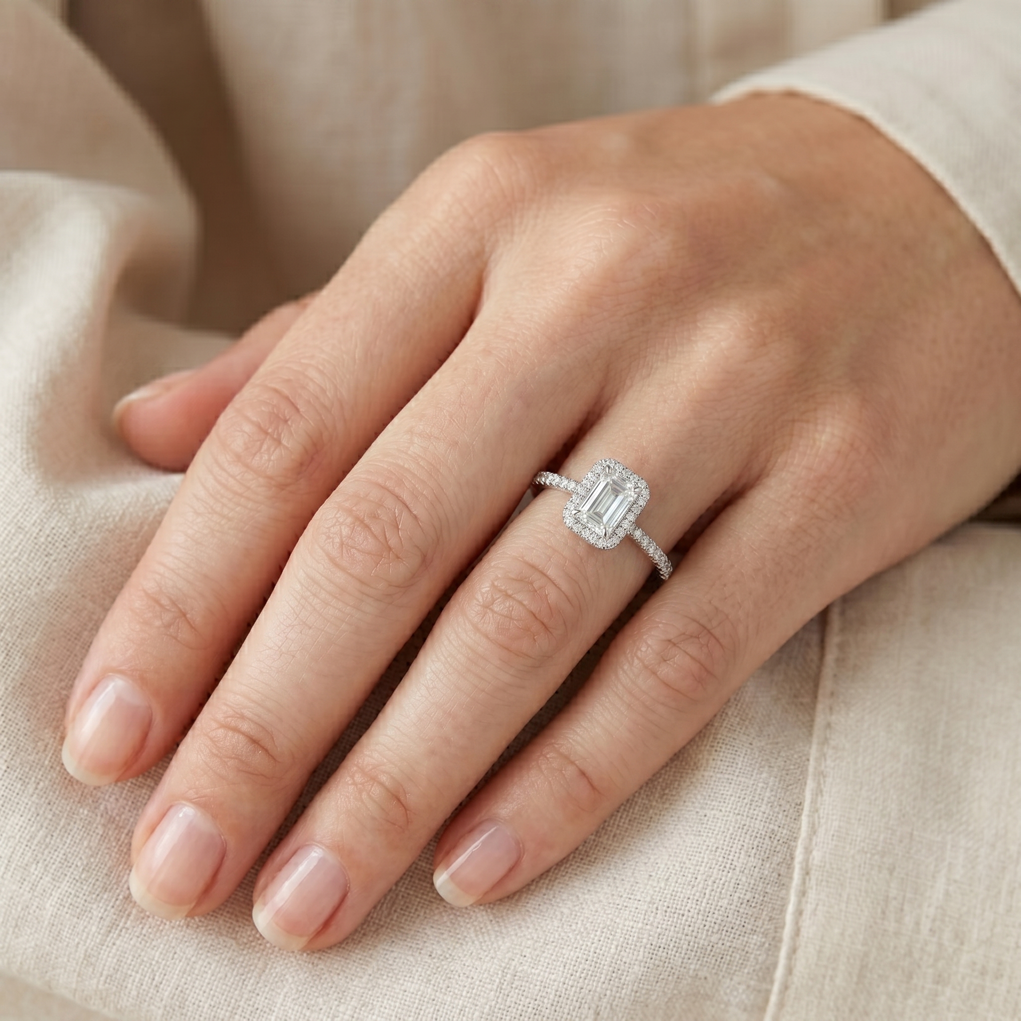 intertwined triple band diamond ring