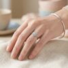intertwined triple band diamond ring