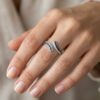 intertwined triple band diamond ring