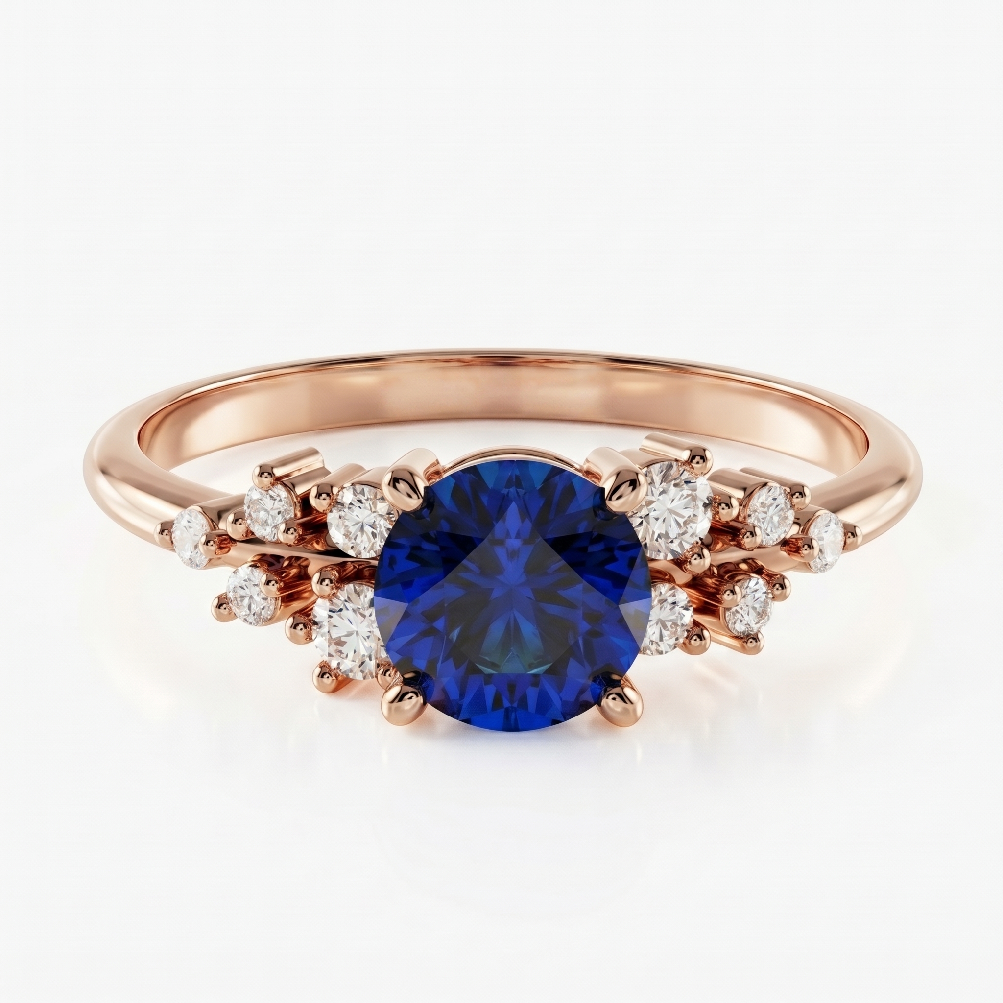 intertwined triple band diamond ring
