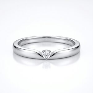 luna curve solitaire diamond ring